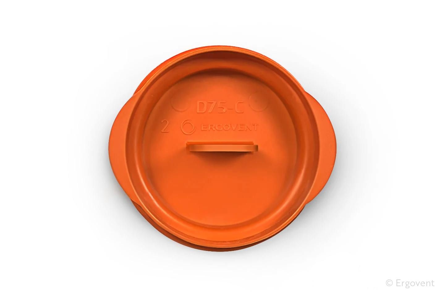 Orange lid on a white background