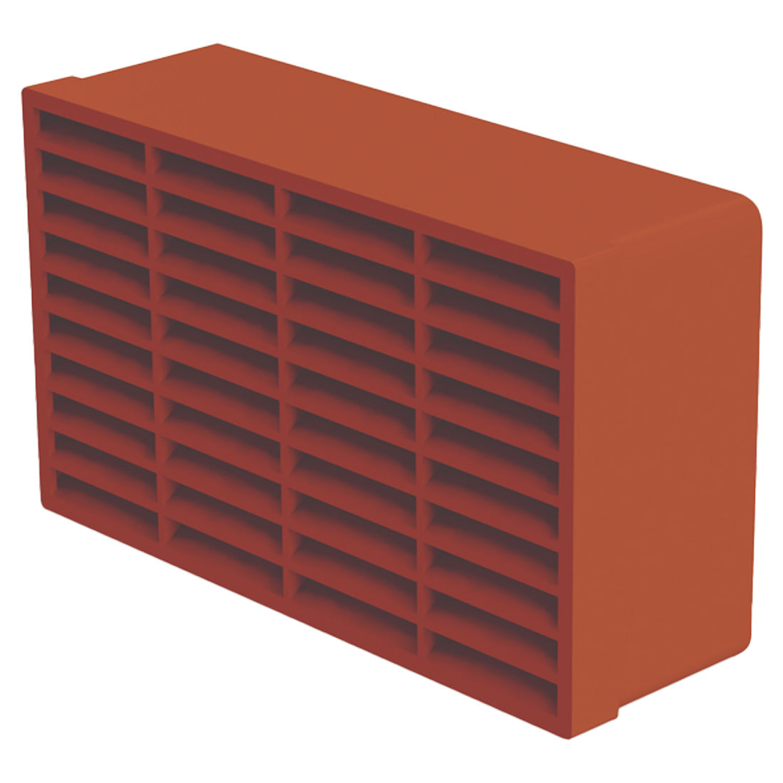 Red brick with a grid pattern on a white background