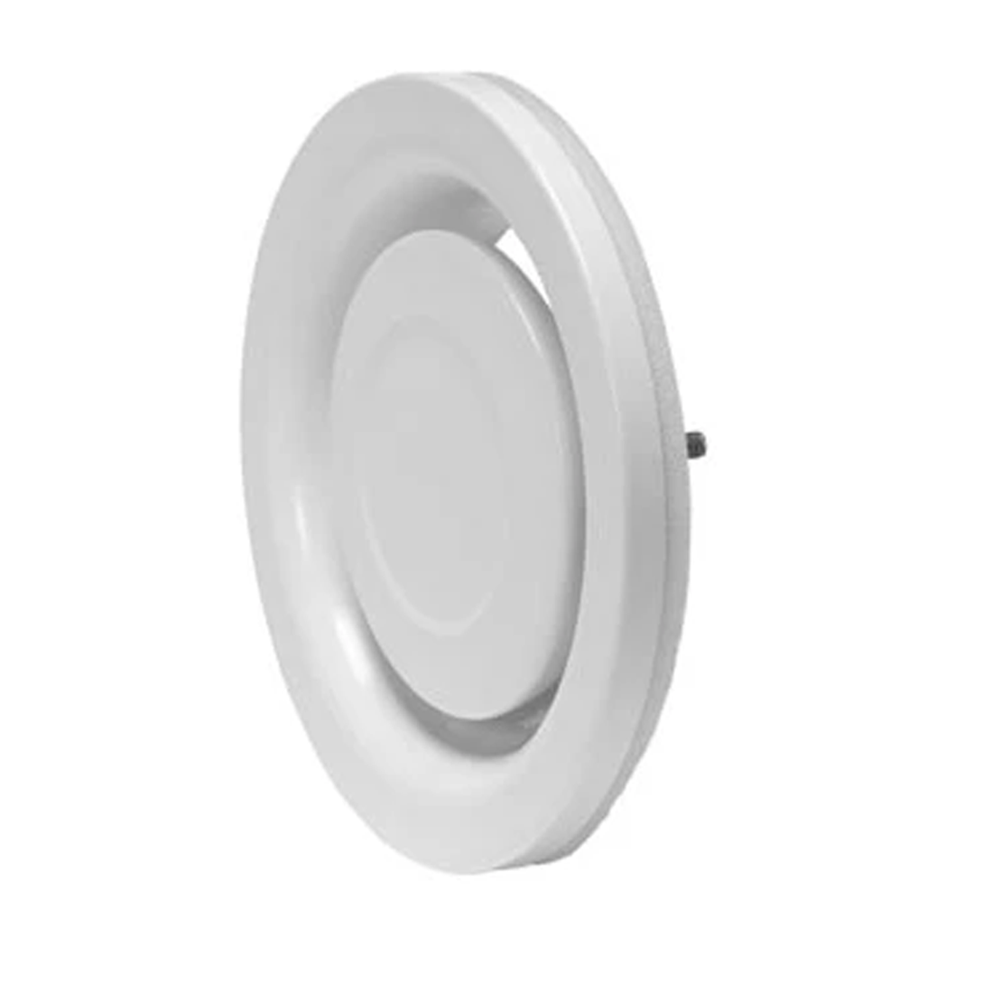 200mm white LD metal extract valve for air extraction and ventilation ducting systems