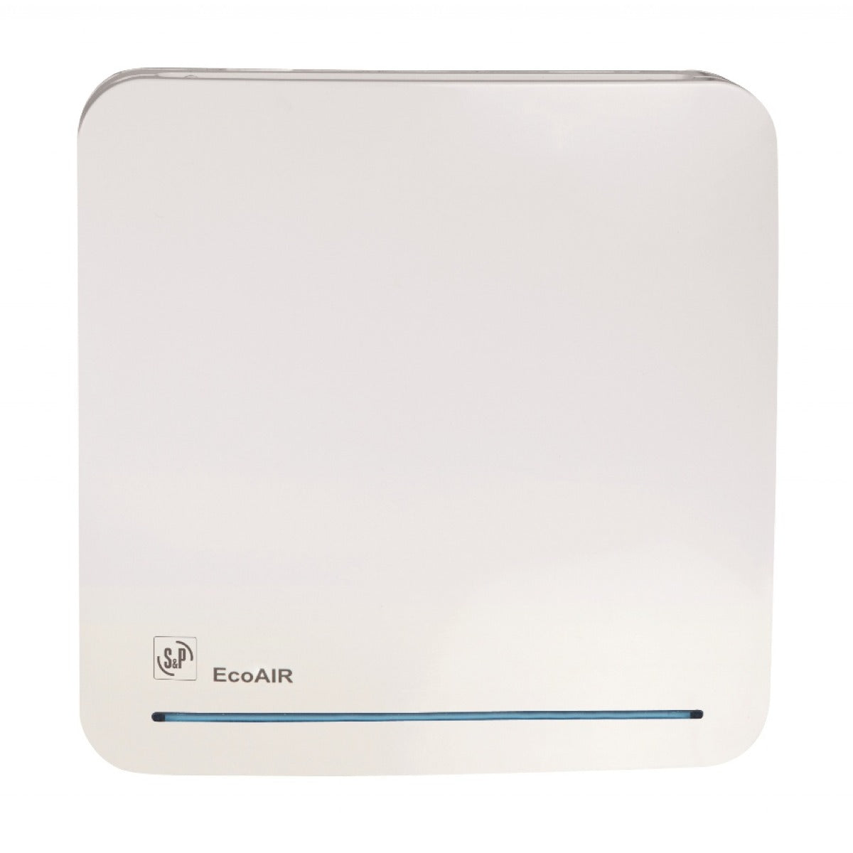 White air purifier with 'EcoAIR' branding on a white background