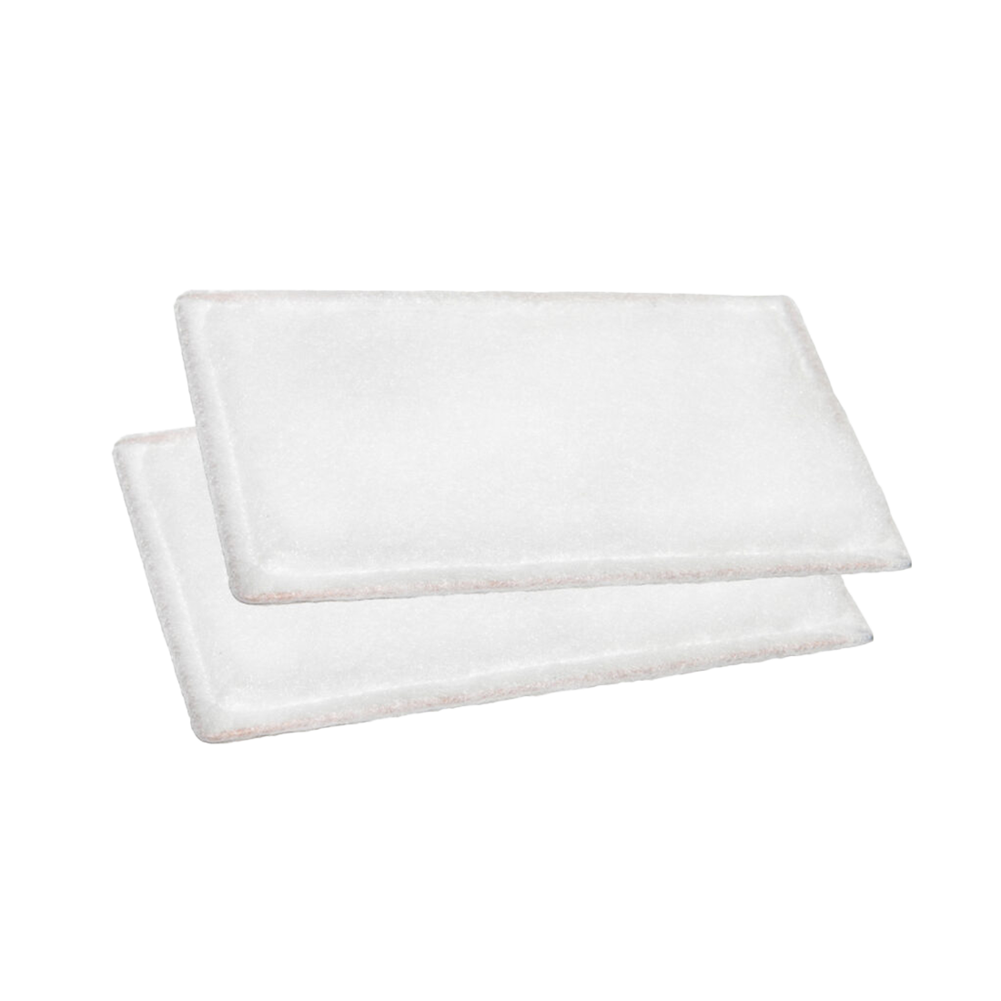 Two white cutting boards on a white background