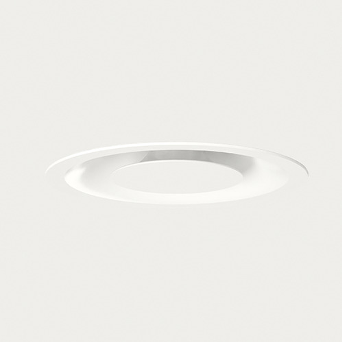 White circular vent duct on a white background