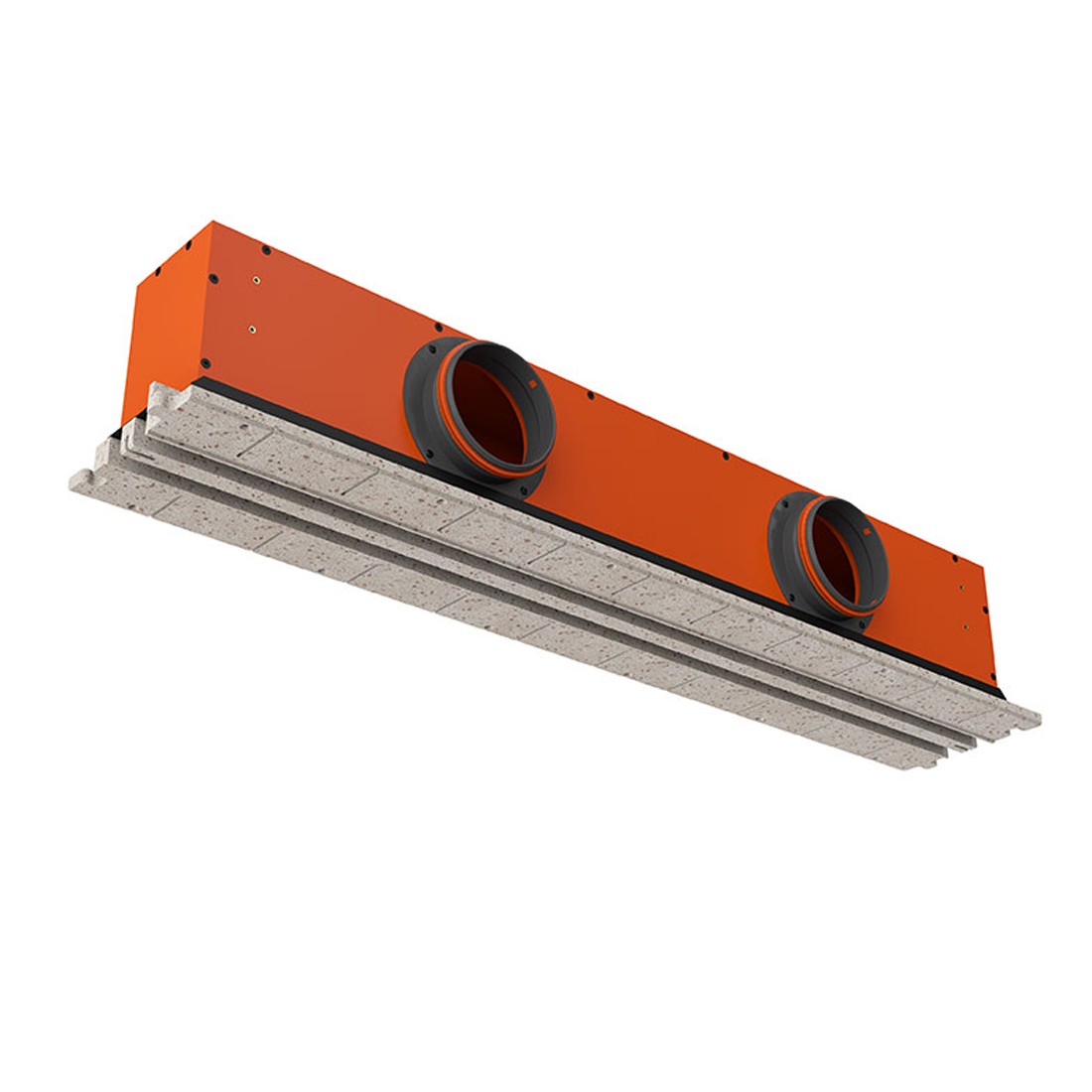 Ergovent Lineo Pro Condi 125 (Puzzle) 2 Slot - 1050mm -2x125mm Side Connections PVC Plenum