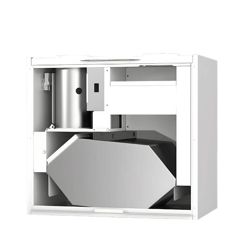 White cabinet with geometric design on a white background