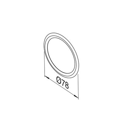 Technical drawing of a circular component with a diameter of 78mm on a white background