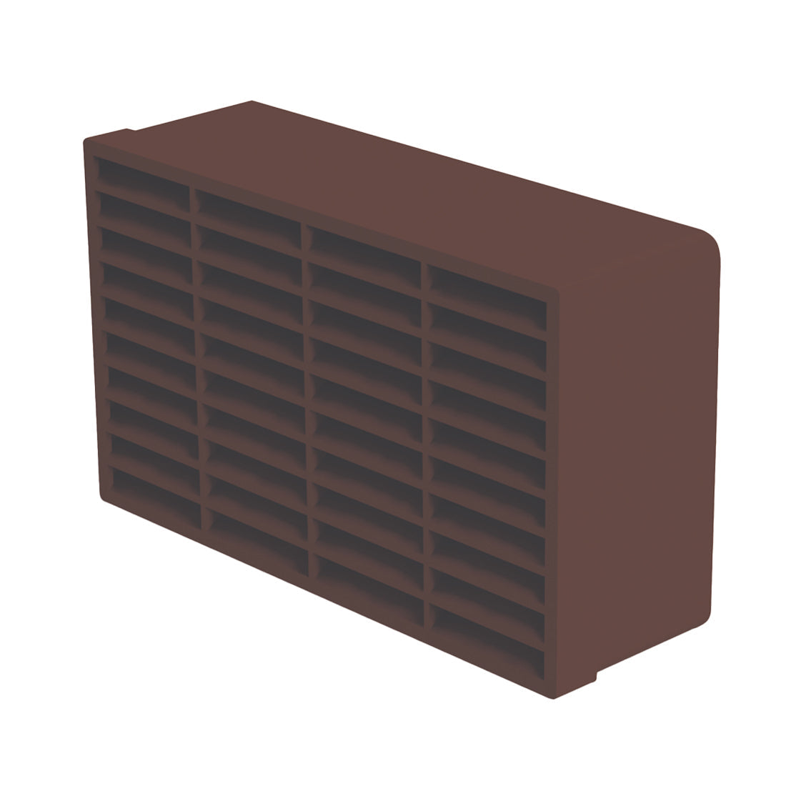 Brown 220x90mm double airbrick grille for external wall ventilation compatible with 977 ducting systems
