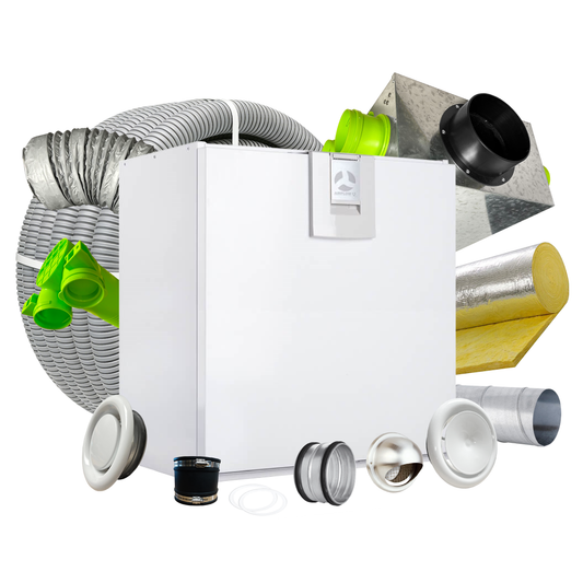 Ventilation Superstore 12 Room MVHR Kit – Airflow Adroit DV145 EPH L with Integral CO2 Sensor