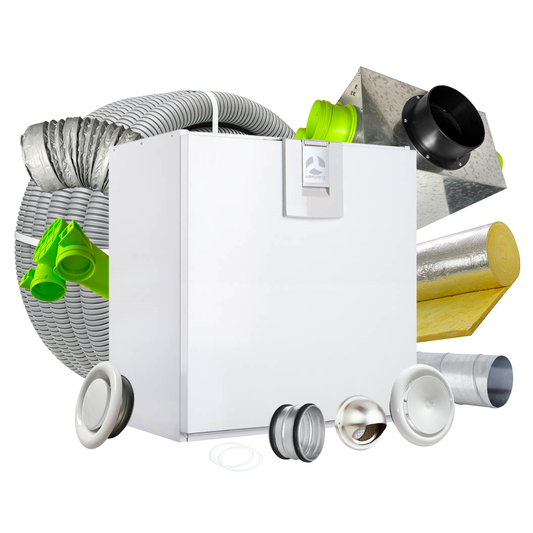 Ventilation Superstore 12 Room MVHR Kit – Airflow Adroit DV145 R with Integral CO2 Sensor