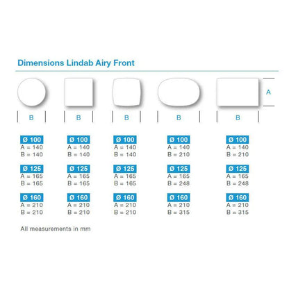 100mm - AIRY Valve Plate - Round (RAL 9003)