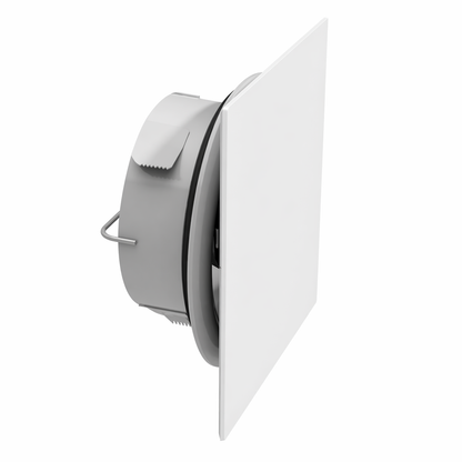White ceiling light fixture on a white background