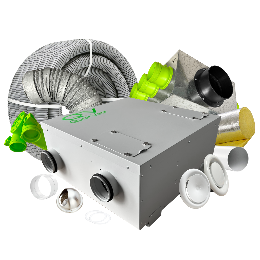 Ventilation Superstore 6 Room MVHR Kit – Quiet-Vent HR150 MVHR Unit