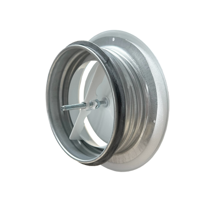 Quiet-Vent 125mm Metal Air Supply Valve - with Mounting Collar & sealing ring
