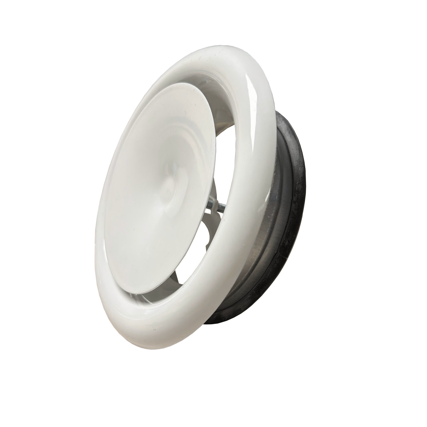 Quiet-Vent 125mm Metal Air Supply Valve - with Mounting Collar & sealing ring