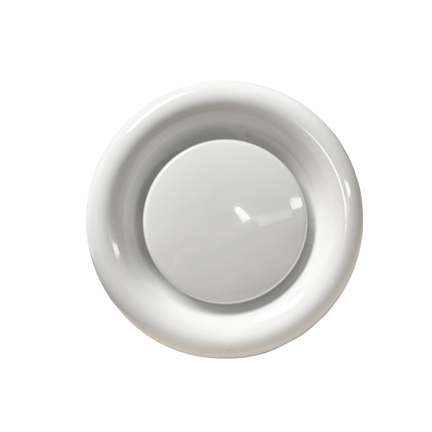 Quiet-Vent Metal Air Exhaust Valve with Mounting Collar