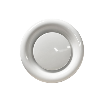 Quiet-Vent Metal Air Exhaust Valve with Mounting Collar