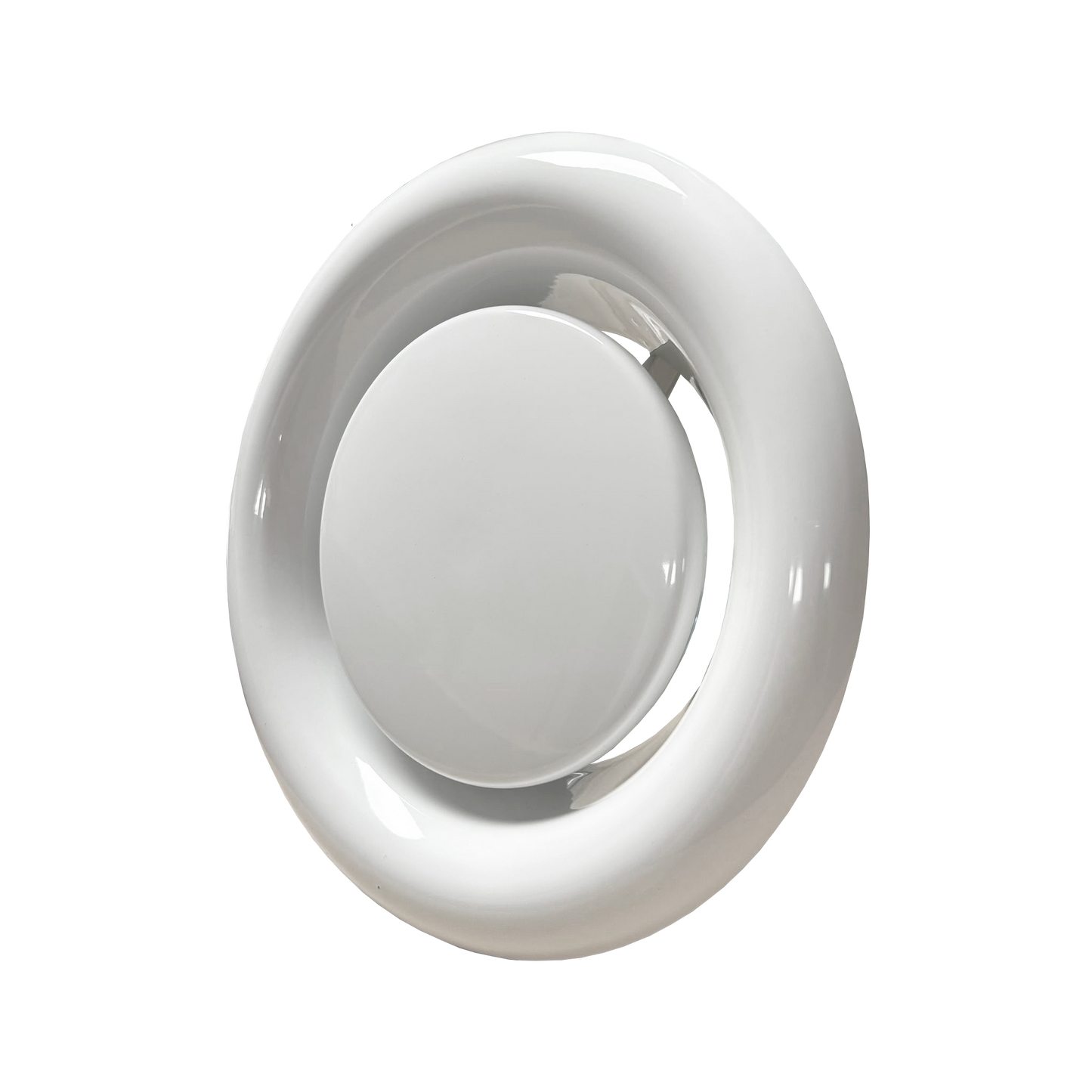 Quiet-Vent Metal Air Exhaust Valve with Mounting Collar