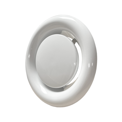 Quiet-Vent Metal Air Exhaust Valve with Mounting Collar