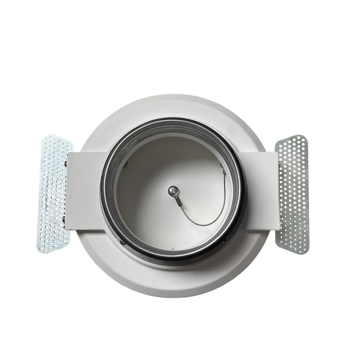 VS 125mm plaster circular diffuser, rear flat view
