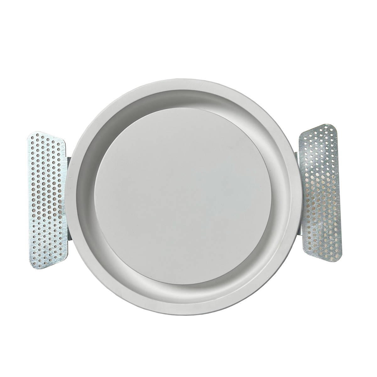 VS 125mm plaster circular diffuser, front view