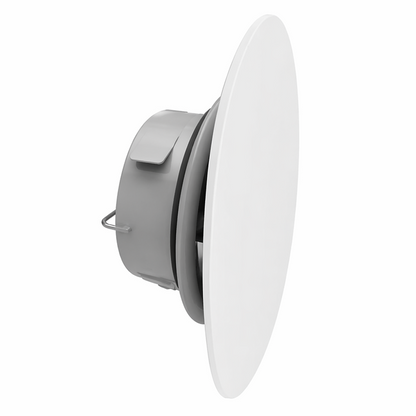 White ceiling light fixture on a white background
