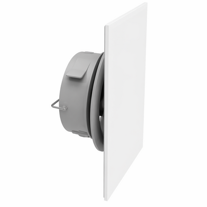 White ceiling light fixture on a white background
