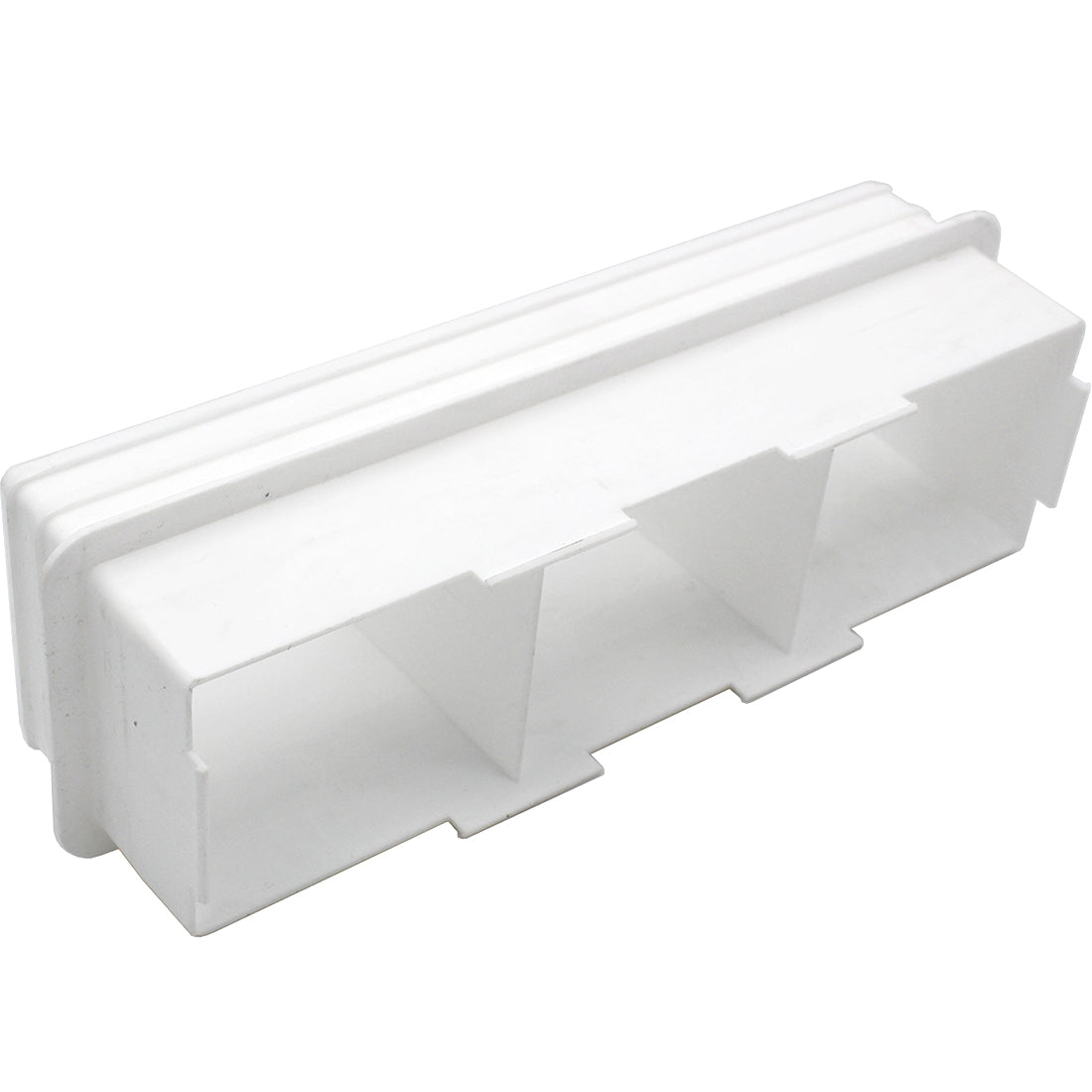 White plastic component on a white background