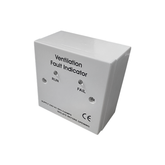 Ventilation fault indicator device on a white background