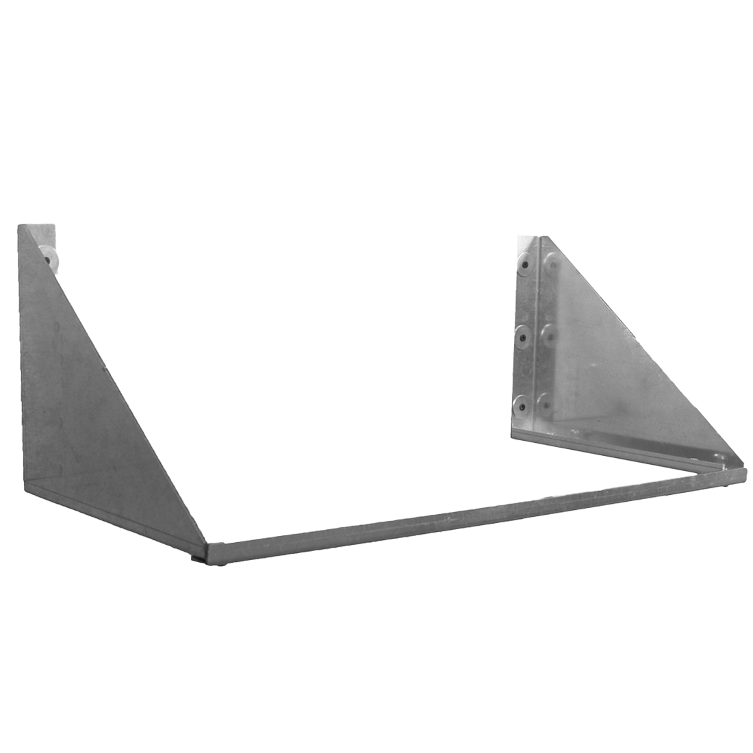 Metal shelf bracket on a white background