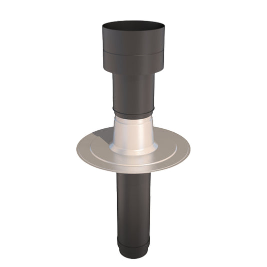 Black metal pipe fitting on a white background