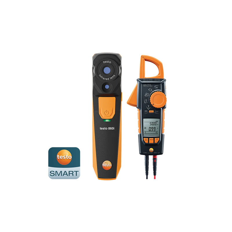 Testo 860i multimeter with SMART feature on a white background