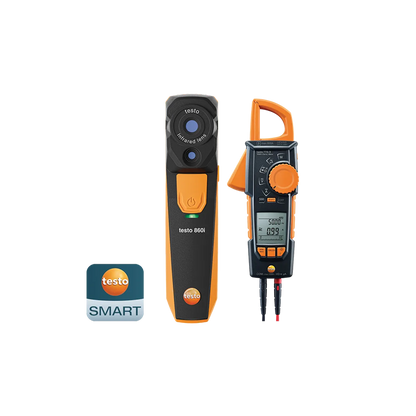 Testo 860i multimeter with SMART feature on a white background